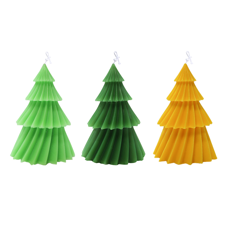 Tříbarevný vánoční strom origami