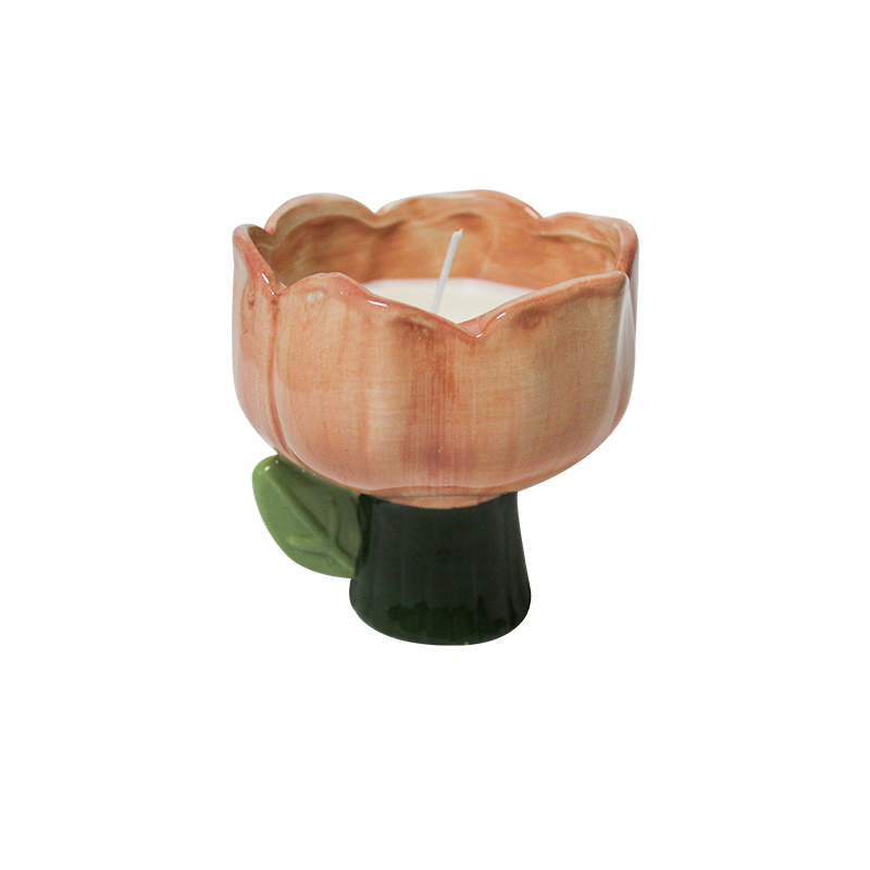 Tulipánová aromaterapeutická hrnková svíčka